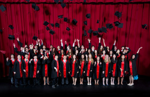 Graduation hat throw